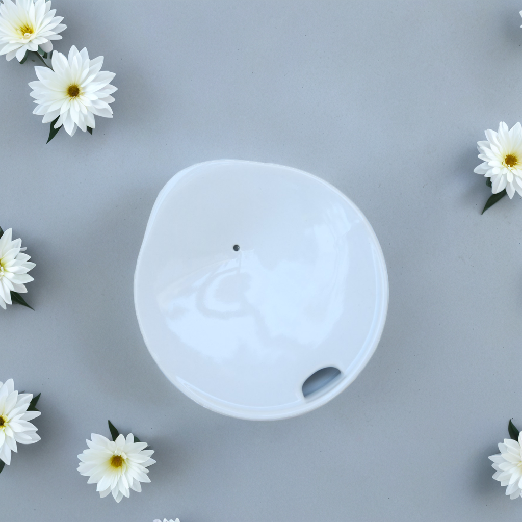 White Reusable Ceramic Coffee Lid
