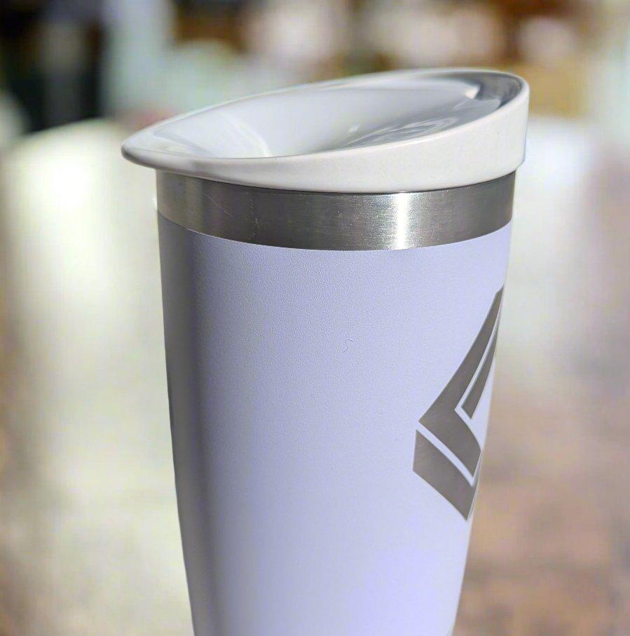 White Reusable Ceramic Coffee Lid