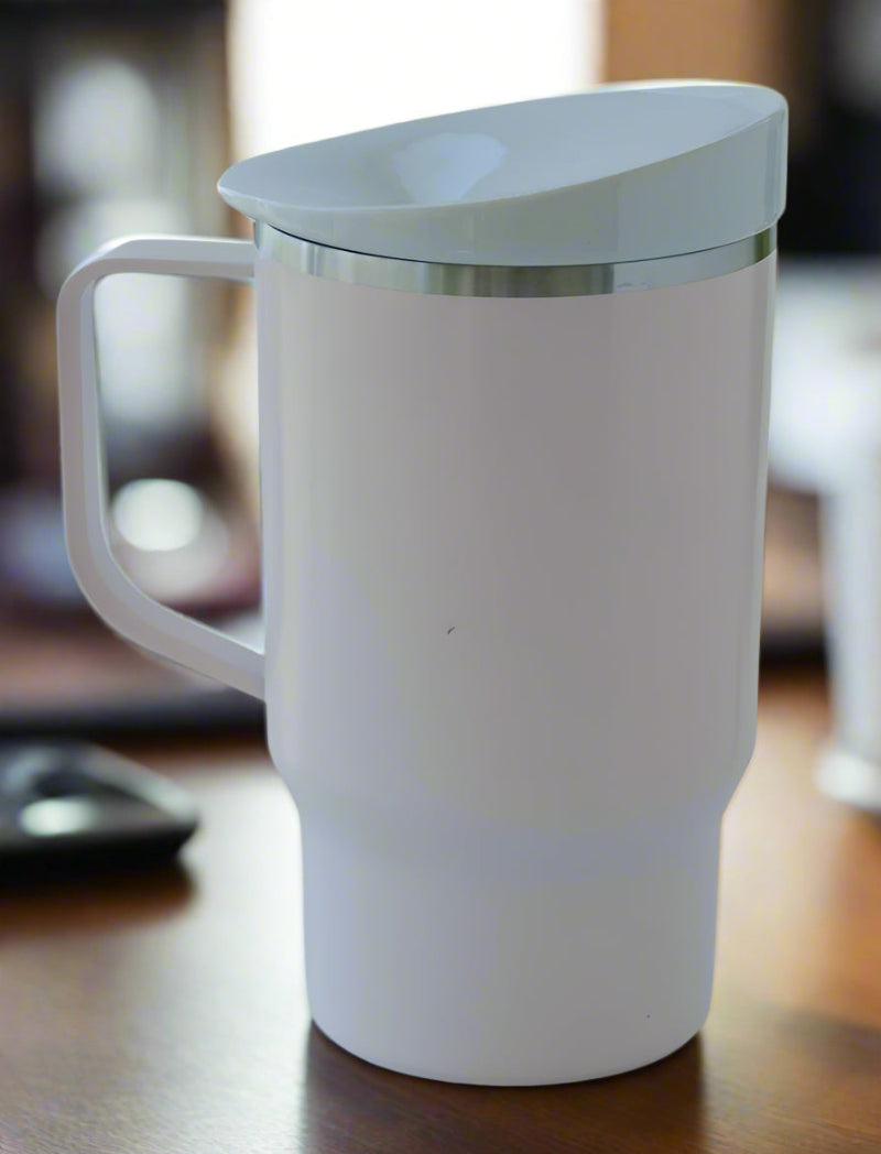 White Reusable Ceramic Coffee Lid